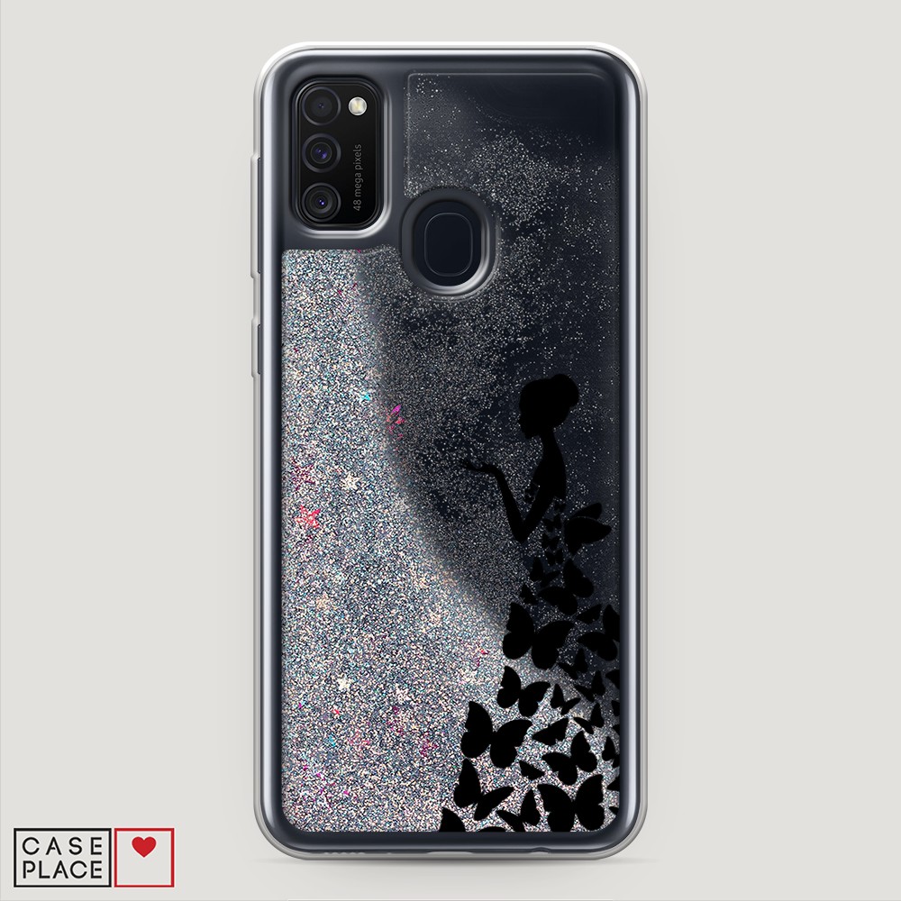 

Чехол Awog на Samsung Galaxy M21 "Дама в бабочках", Разноцветный, 29791-1