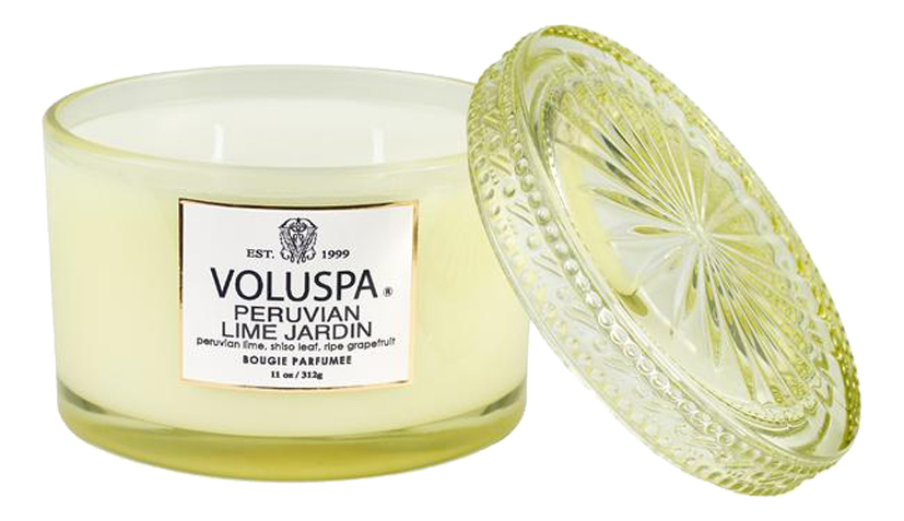 фото Ароматическая свеча voluspa peruvian lime jardin (перуанский садовый лайм) 312г