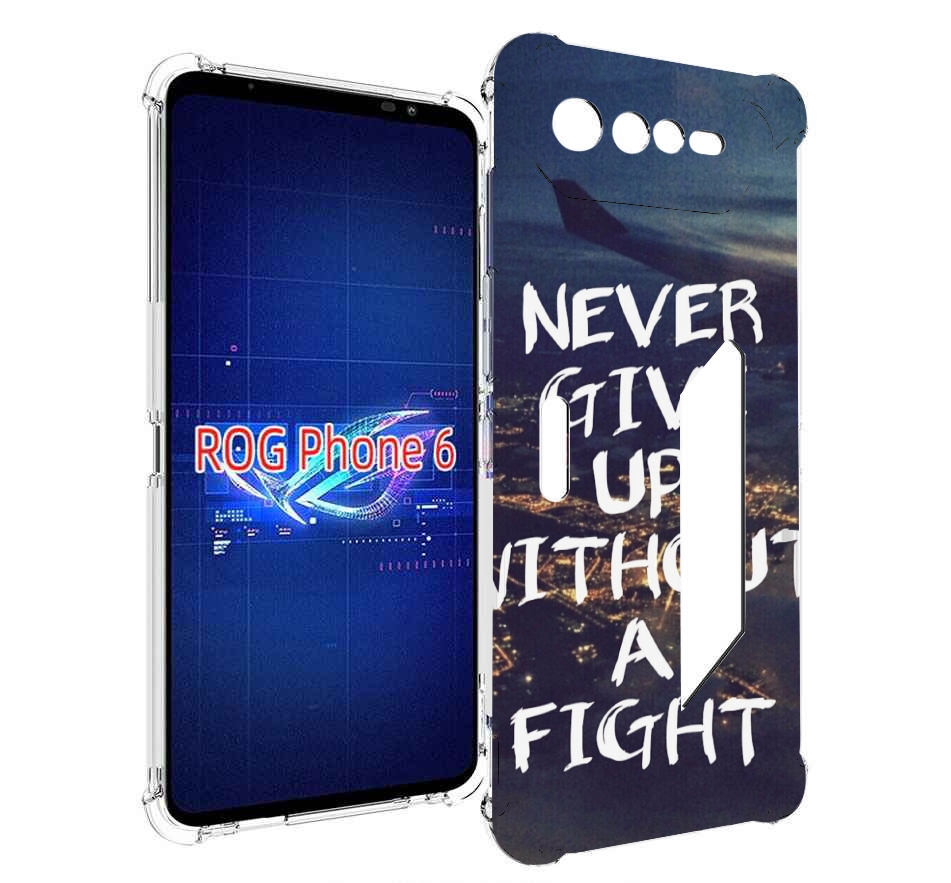 

Чехол MyPads никогда не сдавайся без боя для Asus ROG Phone 6, Прозрачный, Tocco