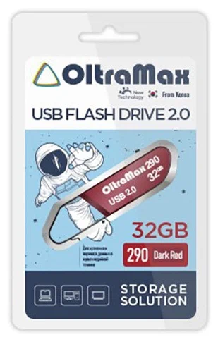 

Флешка Oltramax 32 ГБ красный (OM-32GB-290-Dark)