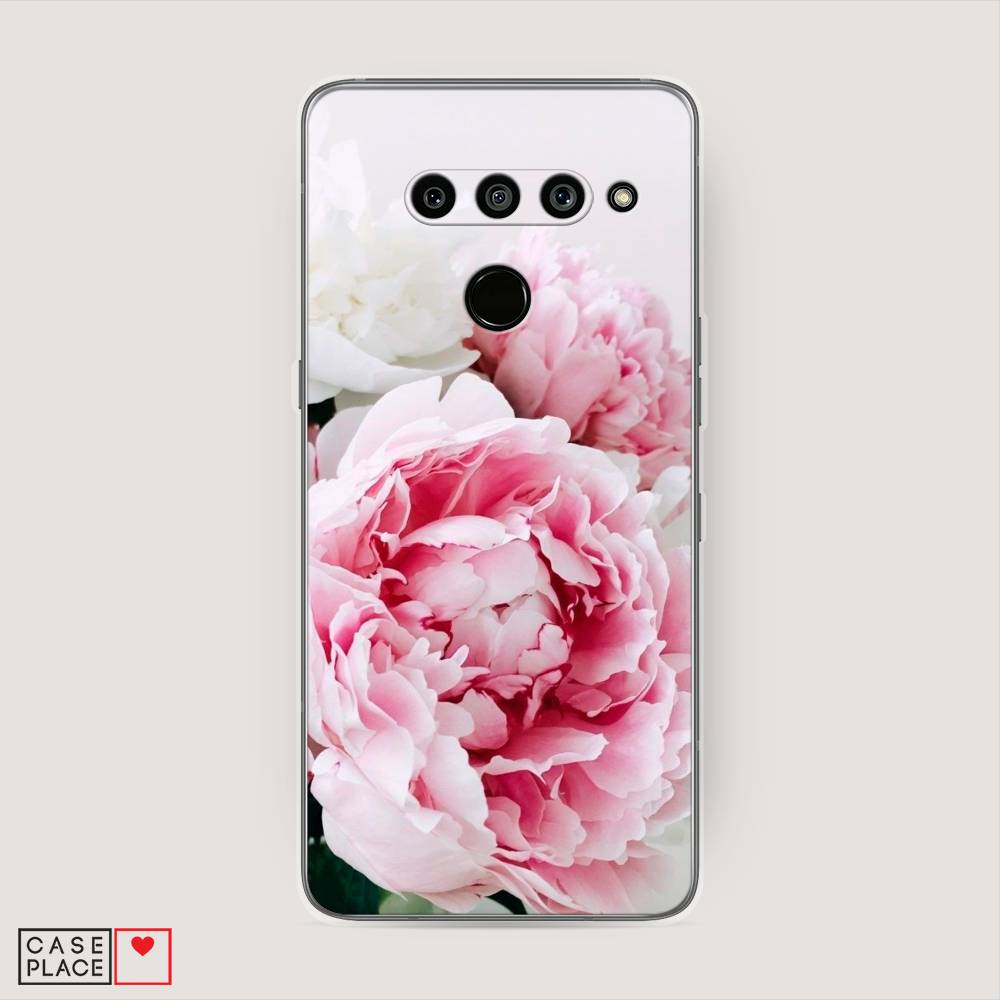 

Чехол на LG V50 ThinQ "Розовые и белые пионы", Розовый;белый, 83850-2