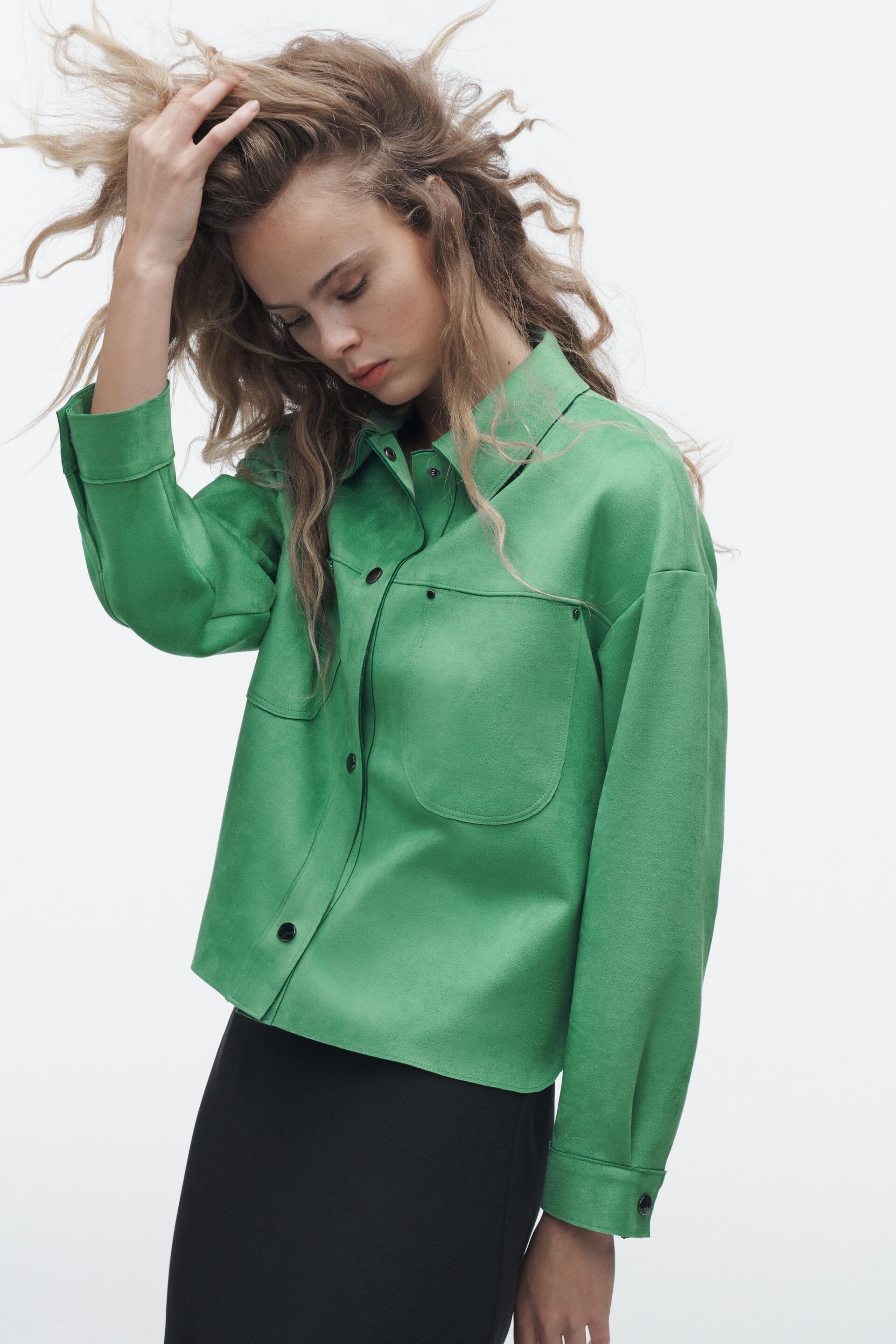 

Жакет женский ZARA 04968024 зеленый S (доставка из-за рубежа), 04968024