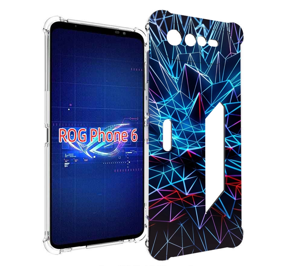 

Чехол MyPads неоновая-абстракция для Asus ROG Phone 6, Прозрачный, Tocco