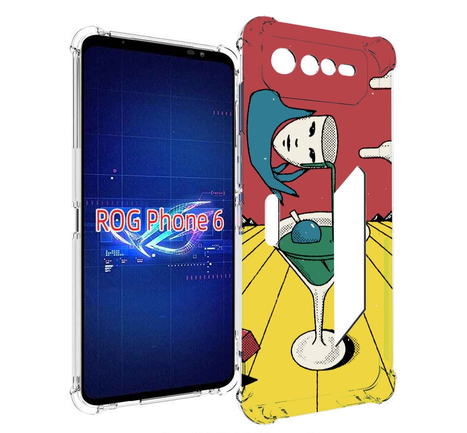 

Чехол MyPads необычный напиток для Asus ROG Phone 6, Прозрачный, Tocco