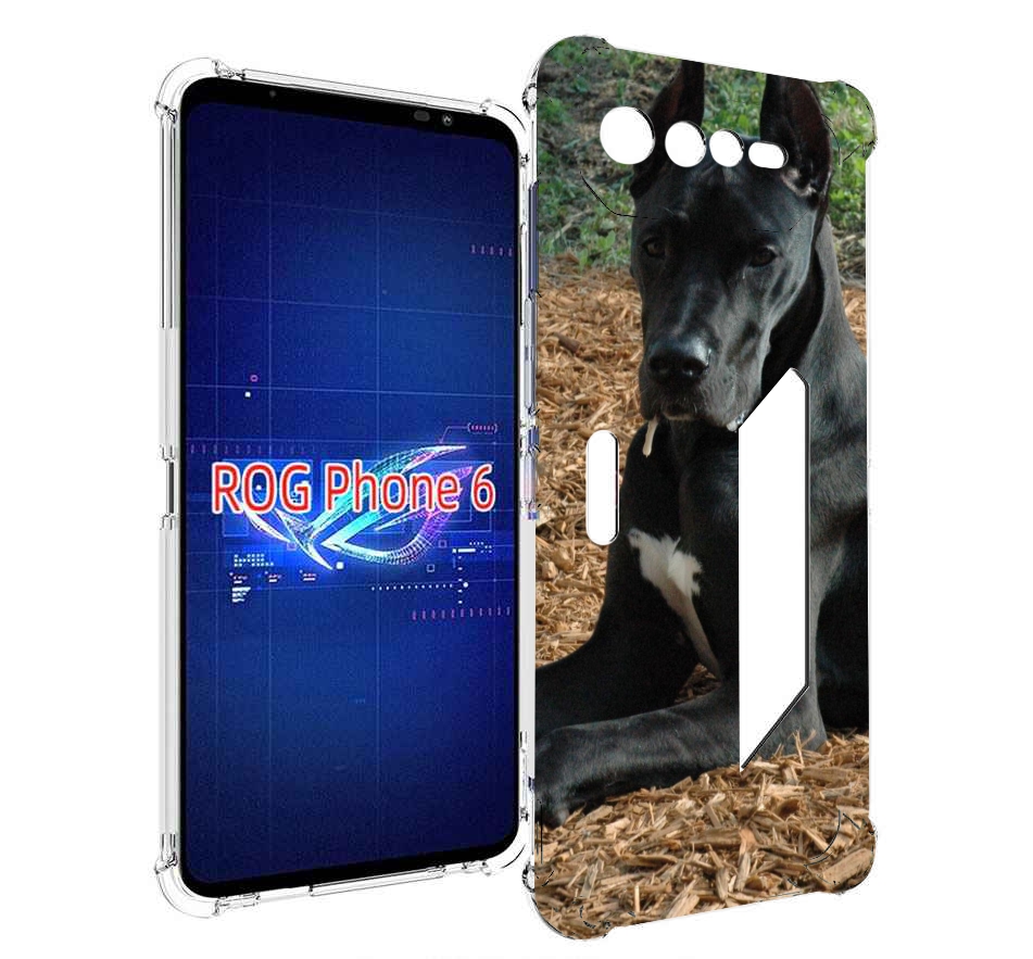

Чехол MyPads немецкии дог для Asus ROG Phone 6, Прозрачный, Tocco