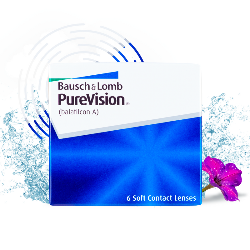 Контактные линзы Bausch + Lomb, PureVision, ежемесячные, -10.50 / 8.6, 6 шт.