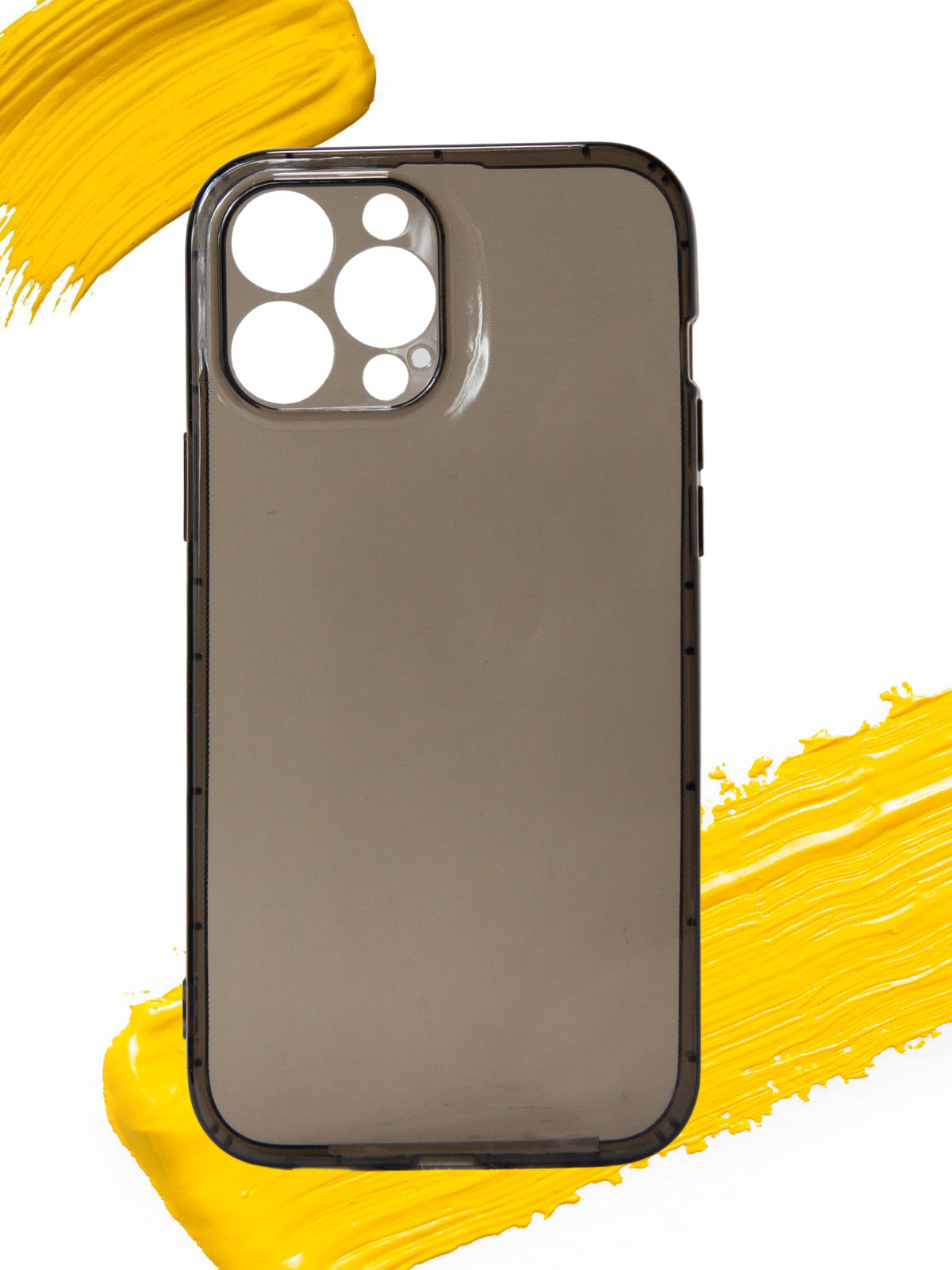 

Чехол для Apple iPhone 13 Pro Max с защитой камеры, прозрачный черный, Silicone case