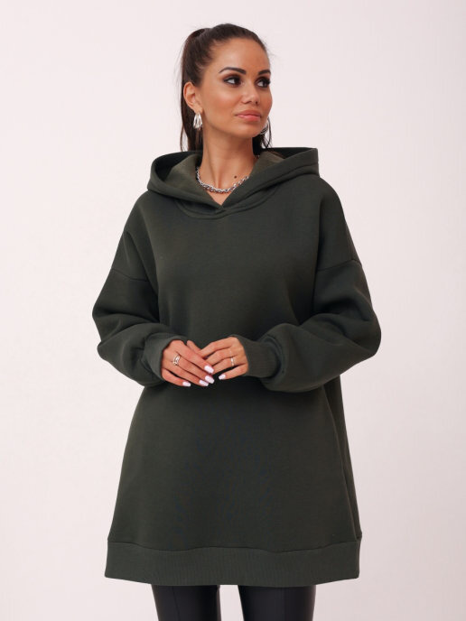 

Худи женское DAZZLE STYLE Худи пальчик хаки 42-44 RU, Худи пальчик