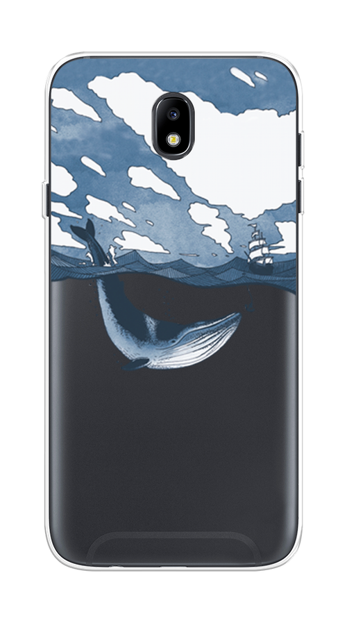 

Чехол на Samsung Galaxy J7 2017 "Большой кит", Синий, 23150-1