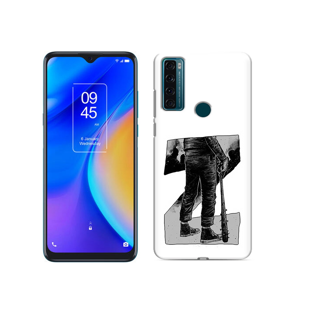

Чехол MyPads Tocco для TCL 20 SE воин черно белый, Tocco