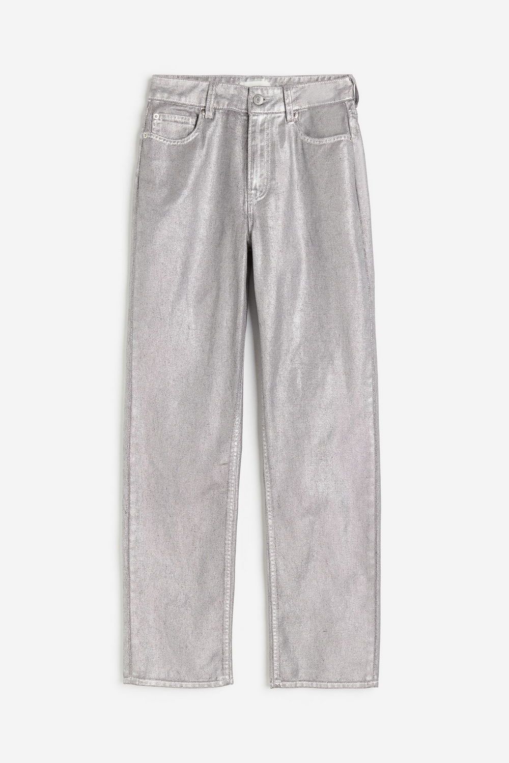 

Джинсы женские H&M 1200646 серебристые 34 EU, Серебристый, 1200646