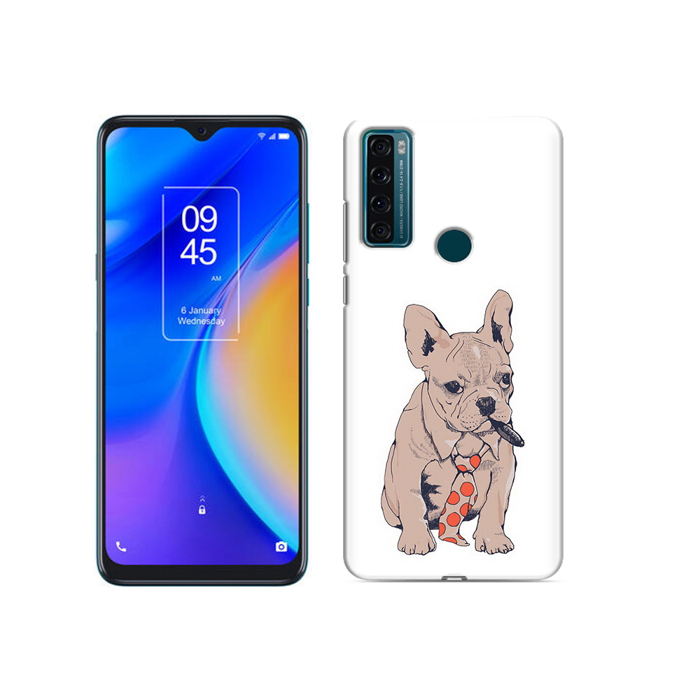 

Чехол MyPads Tocco для TCL 20 SE бульдог с сигарой, Прозрачный, Tocco