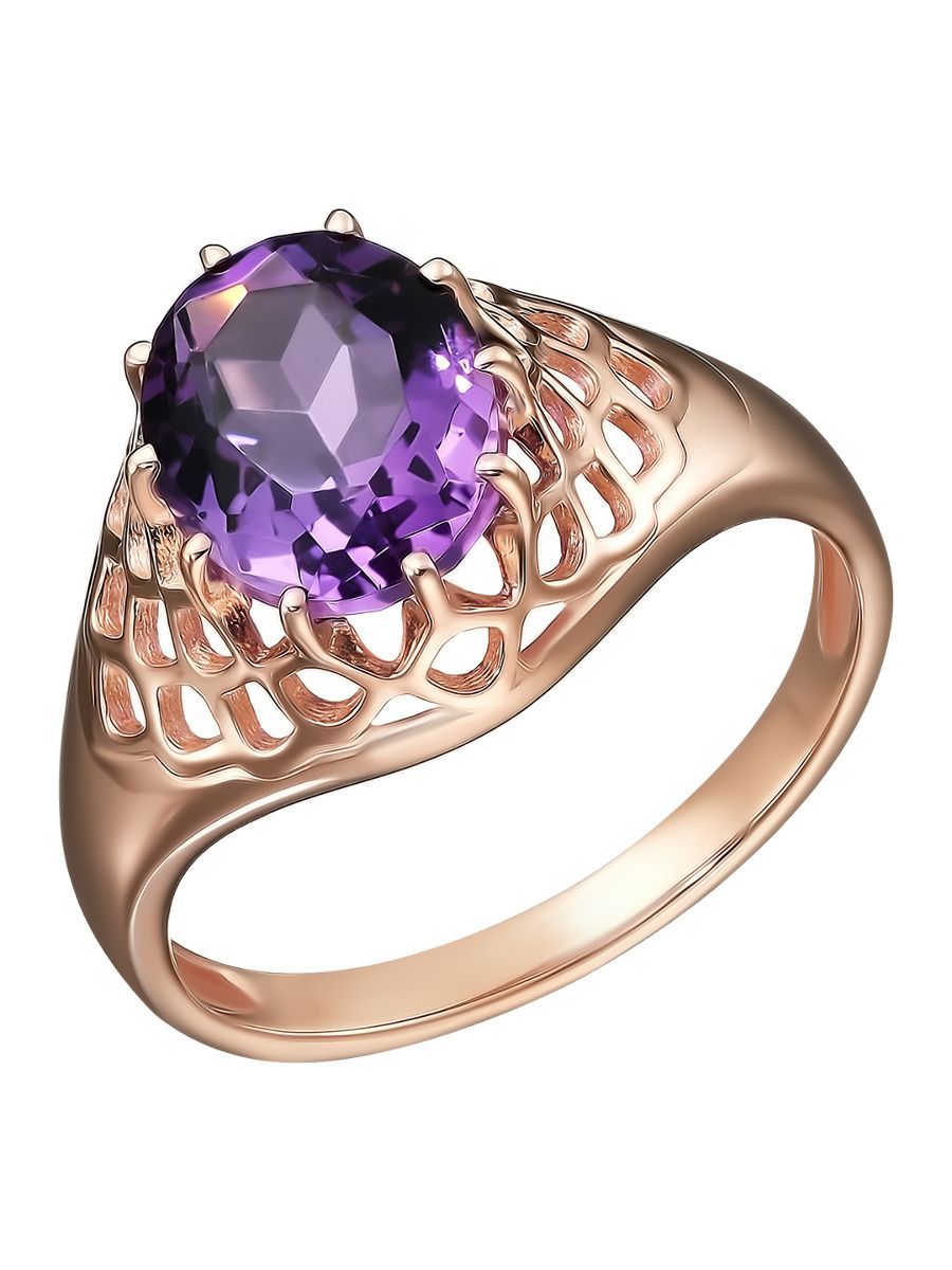 

Кольцо из серебра р.  Ювелирочка 1065069, аметист, 1065069