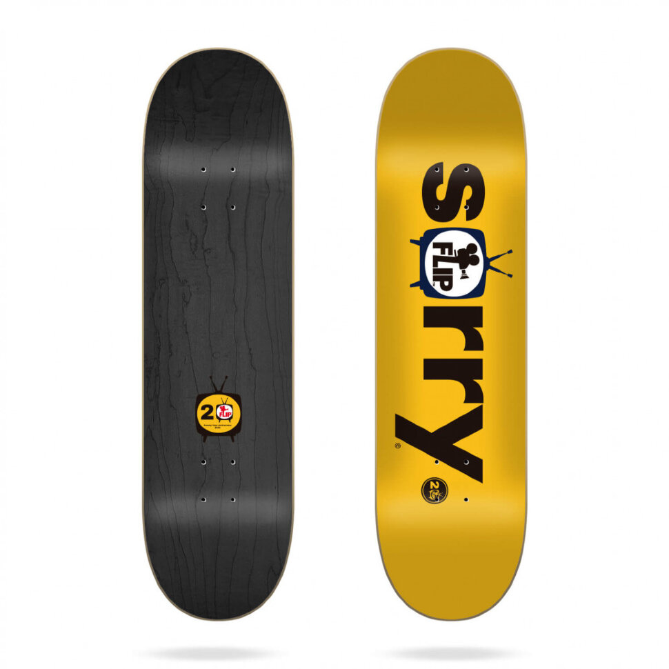 фото Дека для скейтборда flip sorry 20th anniversary lc deck yellow 8.25 дюйм 2022