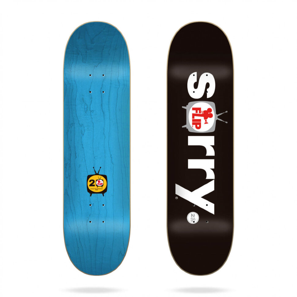 фото Дека для скейтборда flip sorry 20th anniversary lc deck black 8.0 дюйм 2022