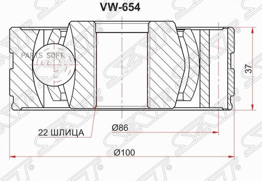 

SAT Шрус карданного вала CHEVROLET CAPTIVA C100/DAEWOO WINSTORM/OPEL ANTARA 06-