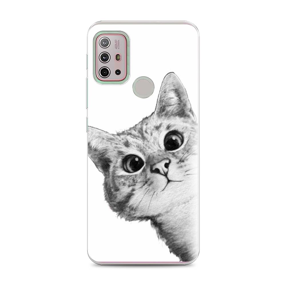 фото Чехол awog "кот рисунок черно-белый" для lenovo k13 note