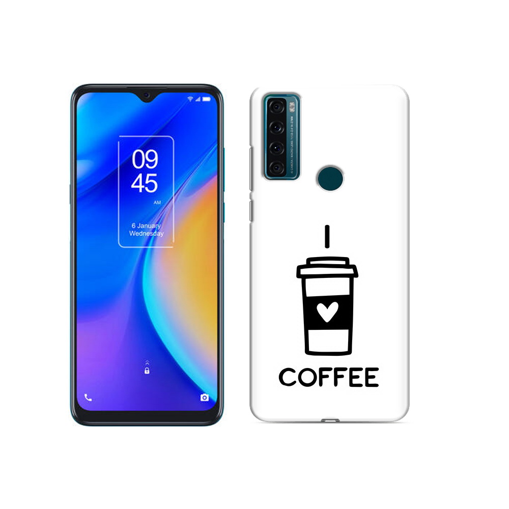 

Чехол MyPads Tocco для TCL 20 SE Я люблю кофе, Прозрачный, Tocco