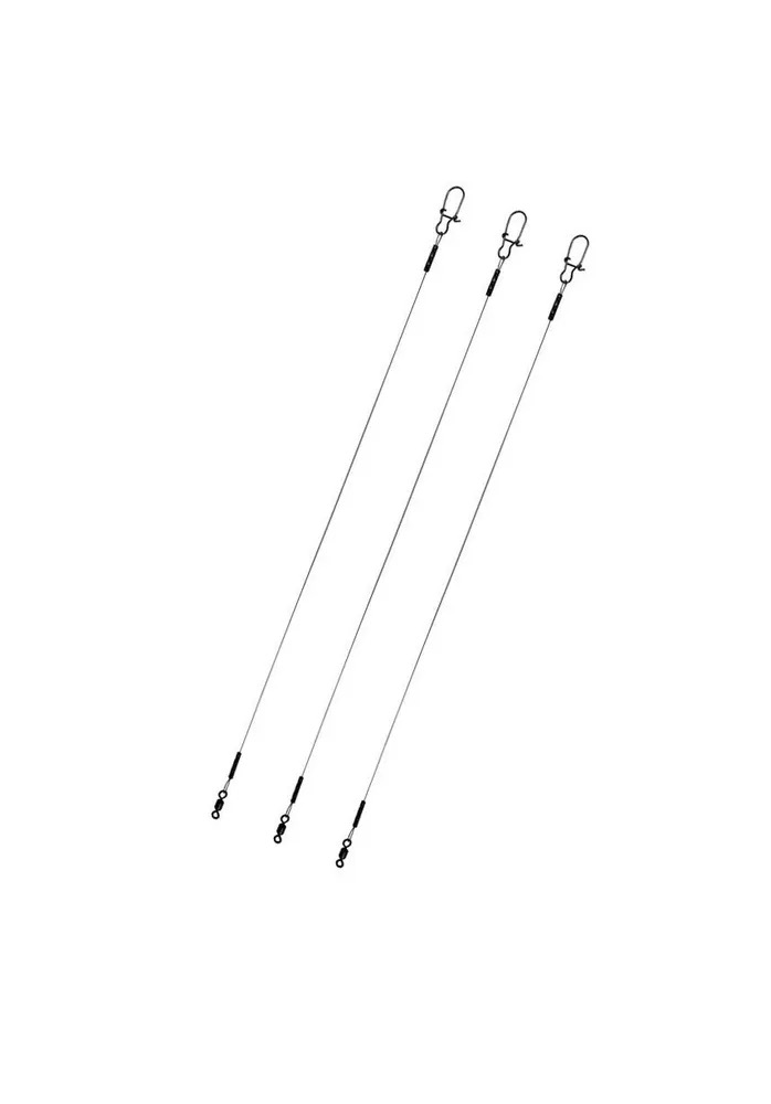 

Рыболовный поводок Просто-Рыболовные товары 25 см, 12 кг, сталь, 3 шт., Черный