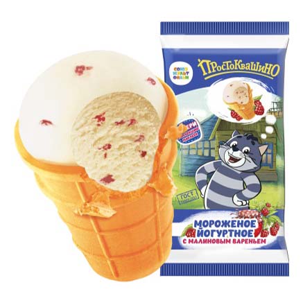 

Мороженое сливочное Полярис Простоквашино йогуртное с малиновым наполнителем 10% бзмж 80 г