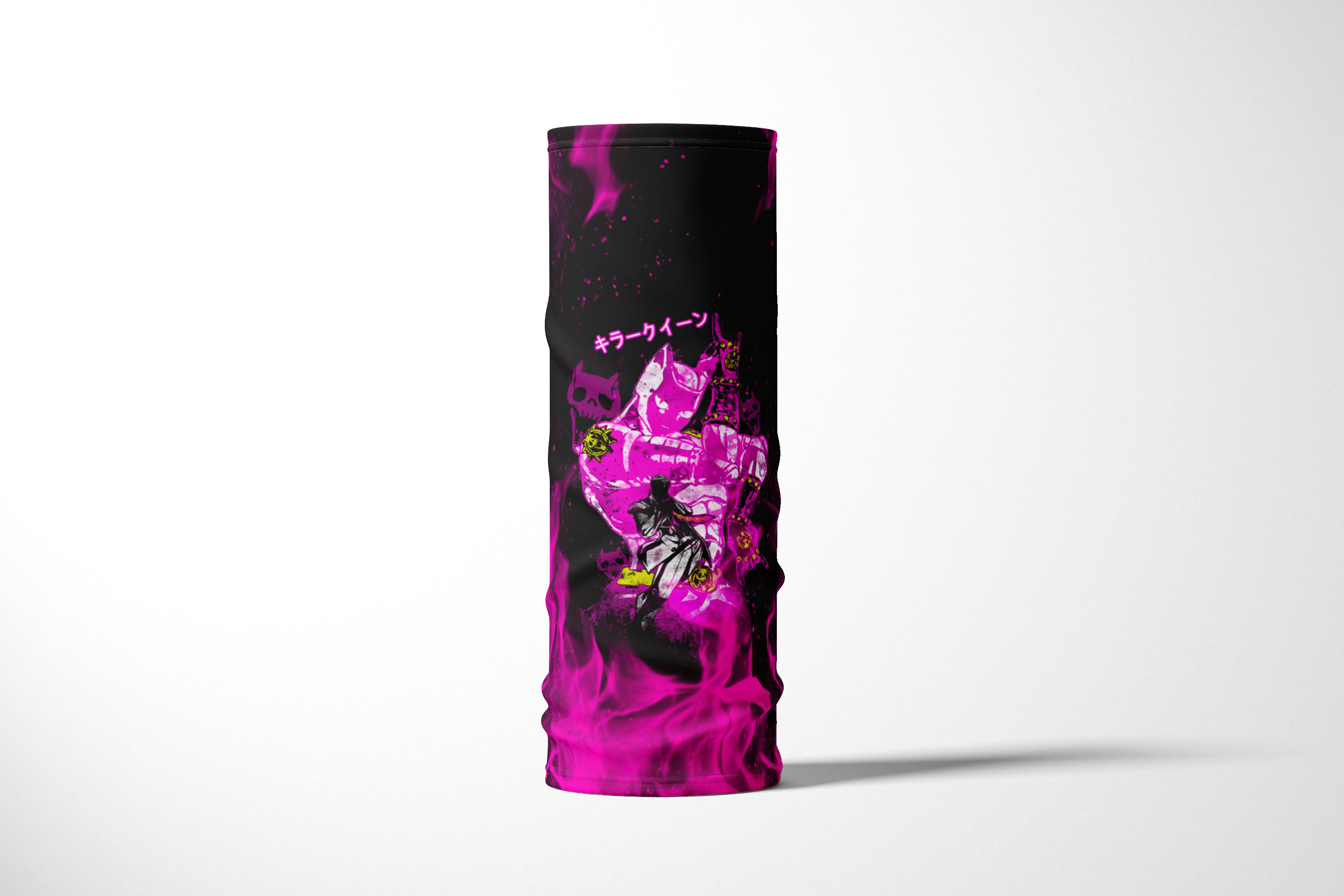 

Бафф / Снуд-трансформер / Аниме / JoJo Bizarre Adventure KILLER QUEEN розовое пламя, Черный;розовый, BBuffVM_VM1934281