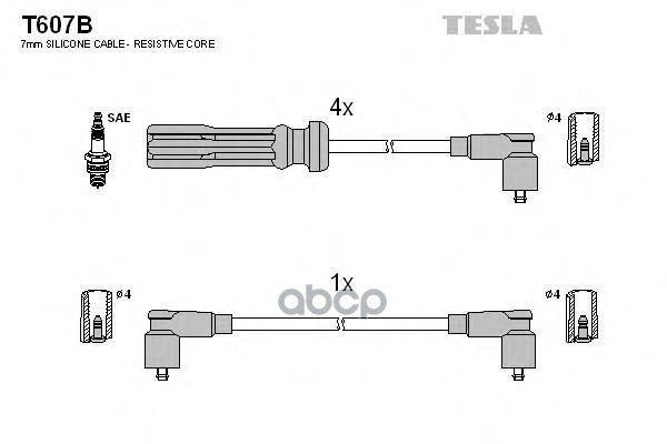 

T607B-TSL к-кт проводов Volvo 740/760/940 2.0/2.3i 84-94