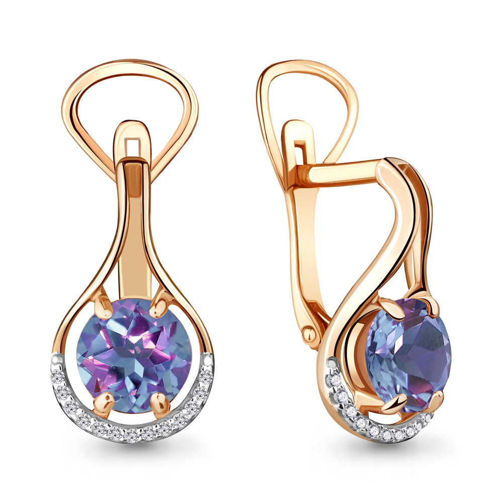 

Серьги из серебра с алекситом Aquamarine 4431825А_925_з, 4431825А_925_з