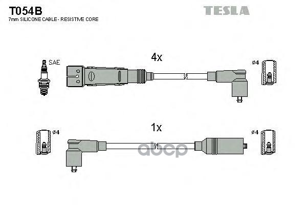 

T054B-TSL к-кт проводов VW Golf, Seat Cordoba 1.4/1.6i 91-99