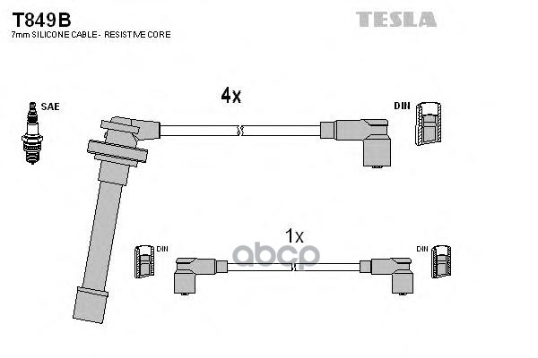 

T849B-TSL к-кт проводов Nissan Primera/Sunny 1.4/1.6i 90-00