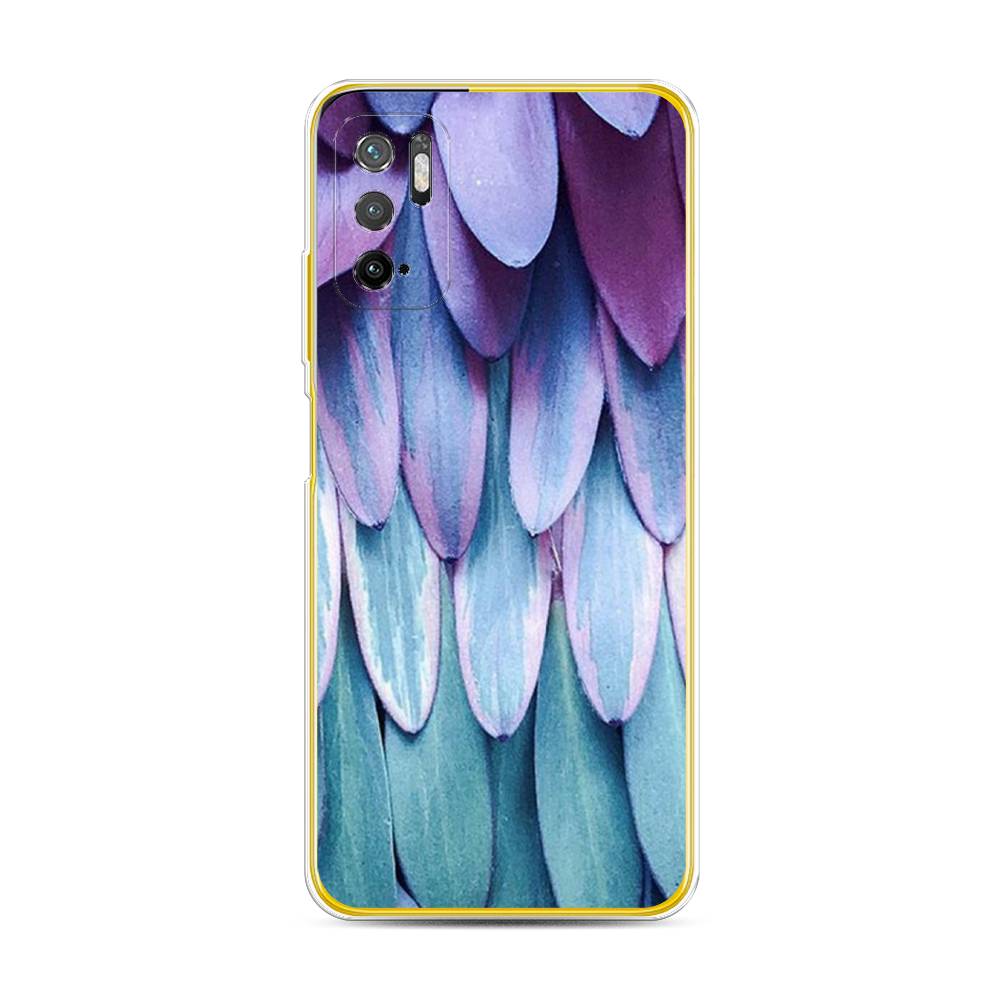 

Чехол на Xiaomi Poco M3 Pro "Синее перо", Фиолетовый;голубой, 311050-3