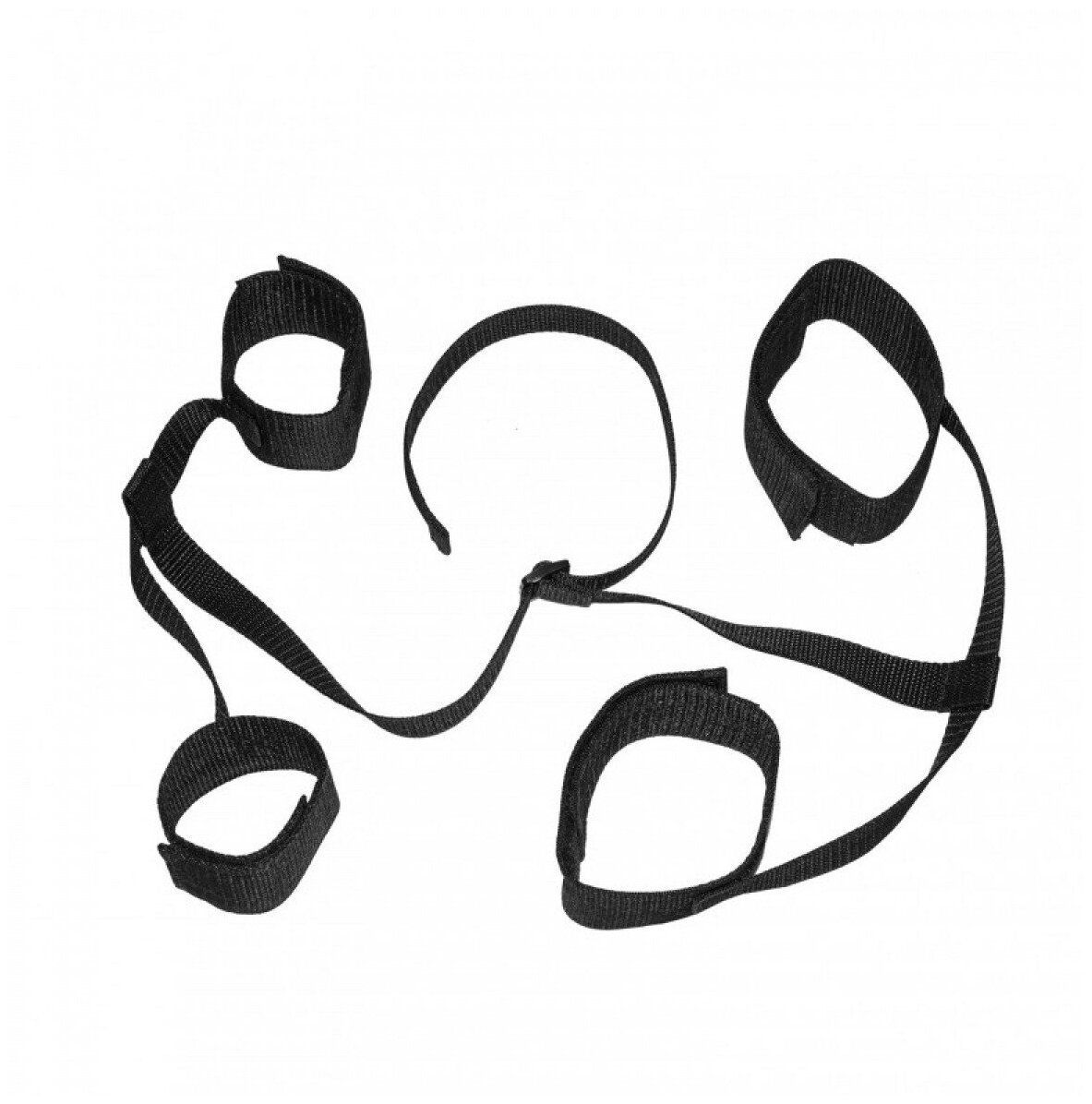 Черный фиксатор для запястий и лодыжек на липучках