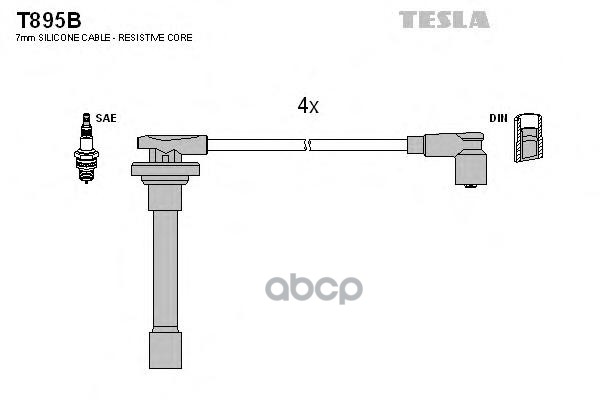 фото T895b-tsl к-кт проводов honda accord, rover 600 1.8-2.2i 90-02 tesla