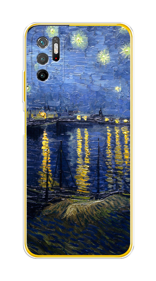 

Чехол на Xiaomi Poco M3 Pro "Звездная ночь над Роной", Синий;желтый, 311050-4