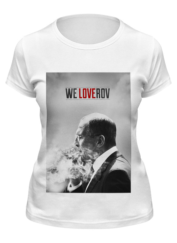 

Футболка женская Printio We loverov by design ministry белая 2XL, Белый, We loverov by design ministry