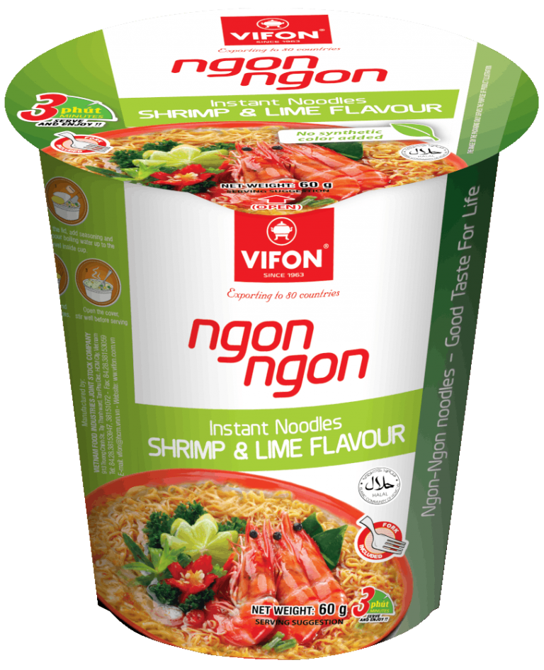 Лапша Vifon Ngon-Ngon со вкусом креветок и лайма быстрого приготовления 60 г