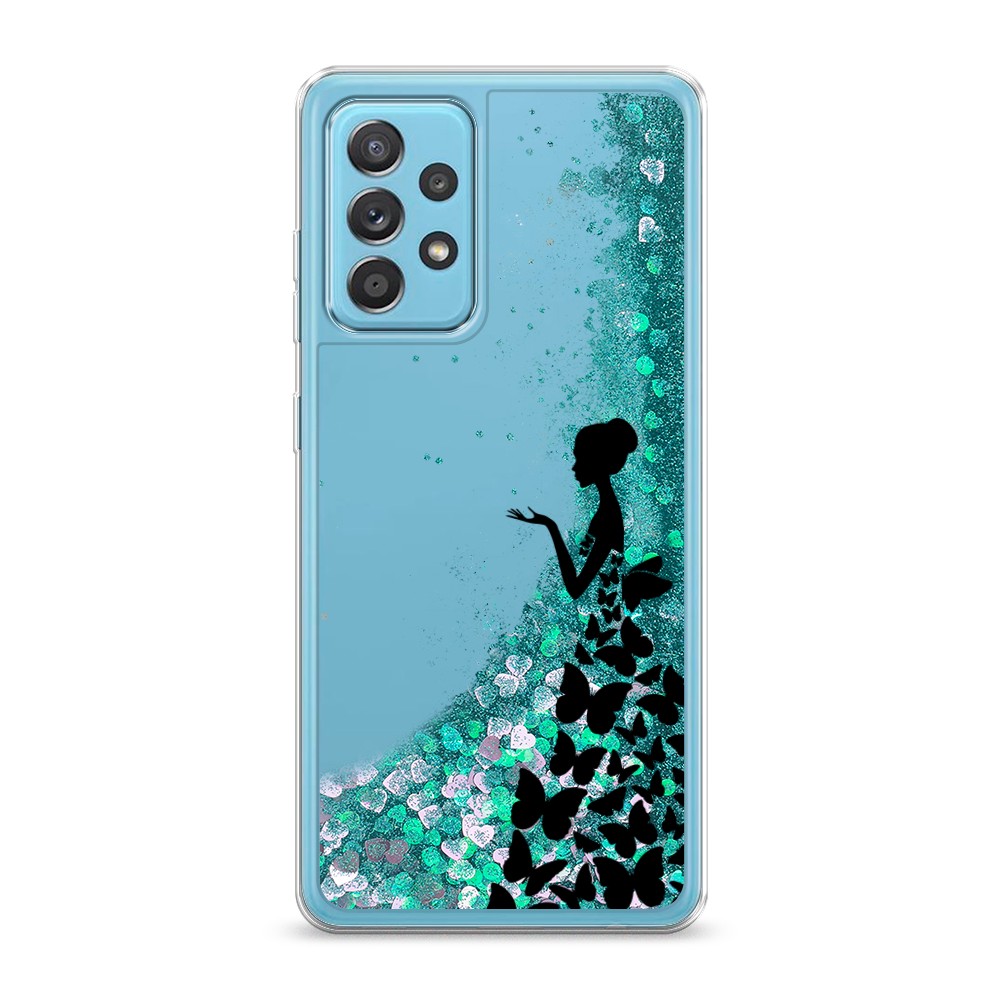 

Жидкий чехол с блестками "Дама в бабочках" на Samsung Galaxy A52s, 2106595-1
