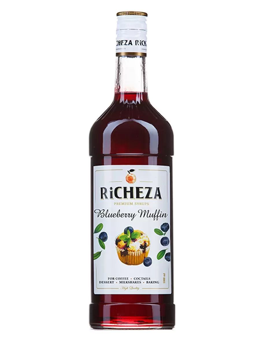 

Сироп для кофе и коктейлей Черничный маффин 1 литр, RICHEZA