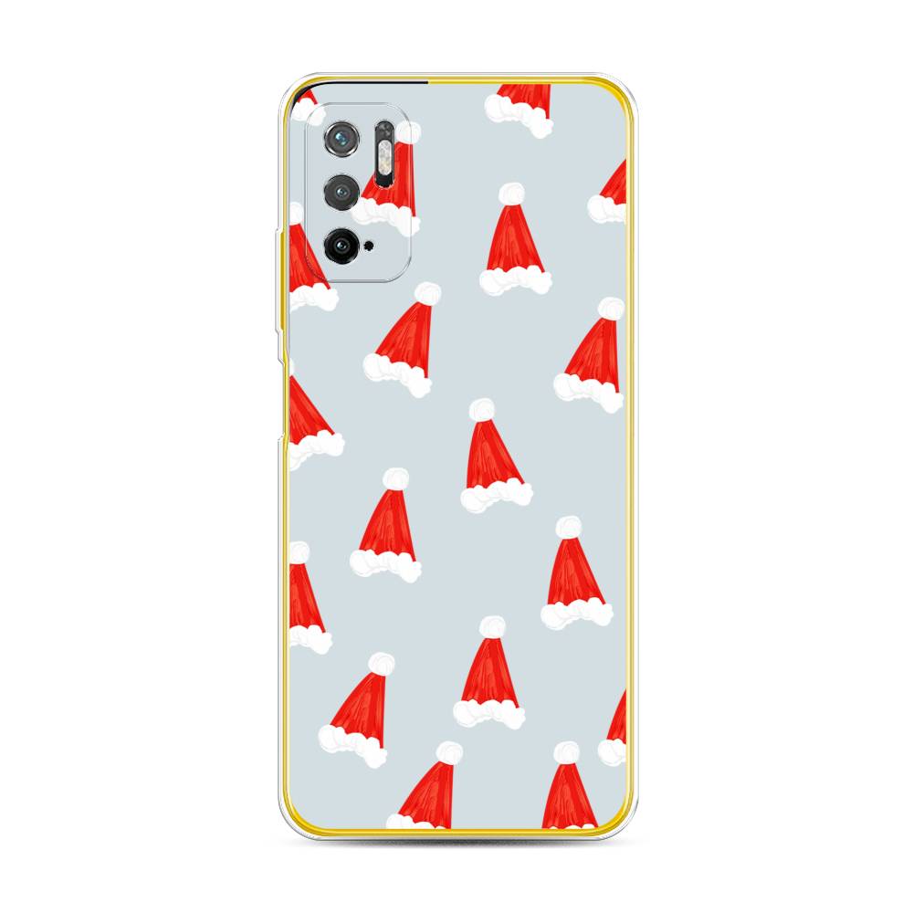 

Чехол на Xiaomi Poco M3 Pro "Новогодние шапочки", Белый;красный;серый, 311050-5