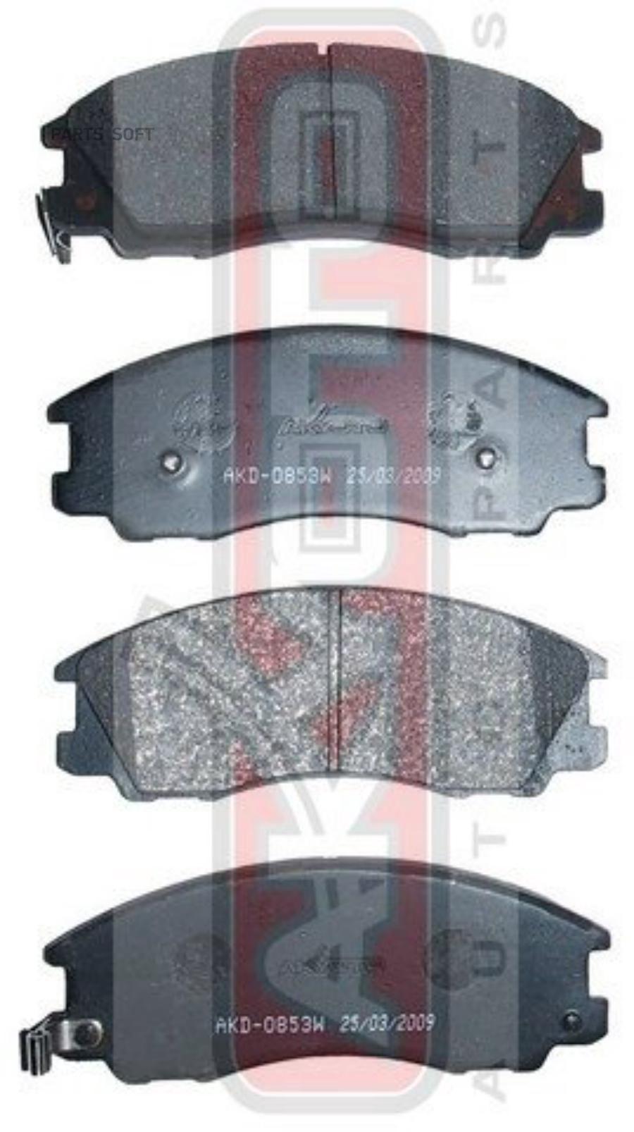 

Тормозные колодки Akyoto передние дисковые AKD0853, AKD0853