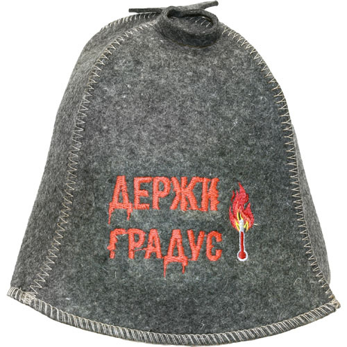 

Шапка для бани Rusher Держи градус 1034116 onesize черный, Серый, Держи градус