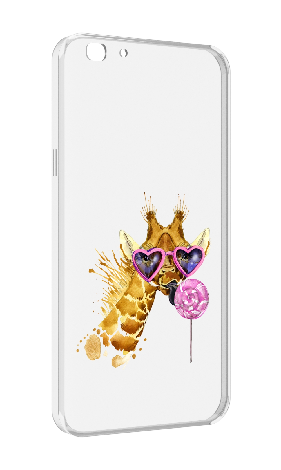 

Чехол MyPads акварельный жираф для Oppo A77/F3 (2017 год), Прозрачный, Tocco
