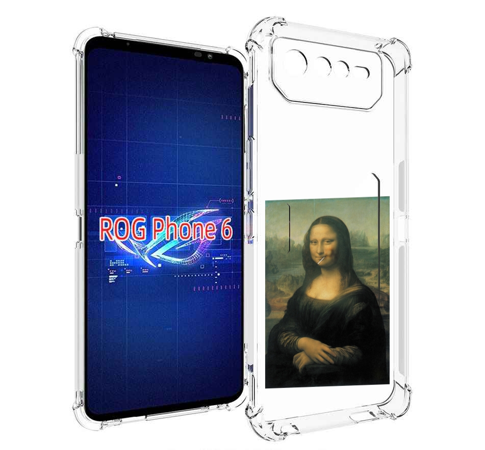 

Чехол MyPads монализа-с-чупачупсом для Asus ROG Phone 6, Прозрачный, Tocco