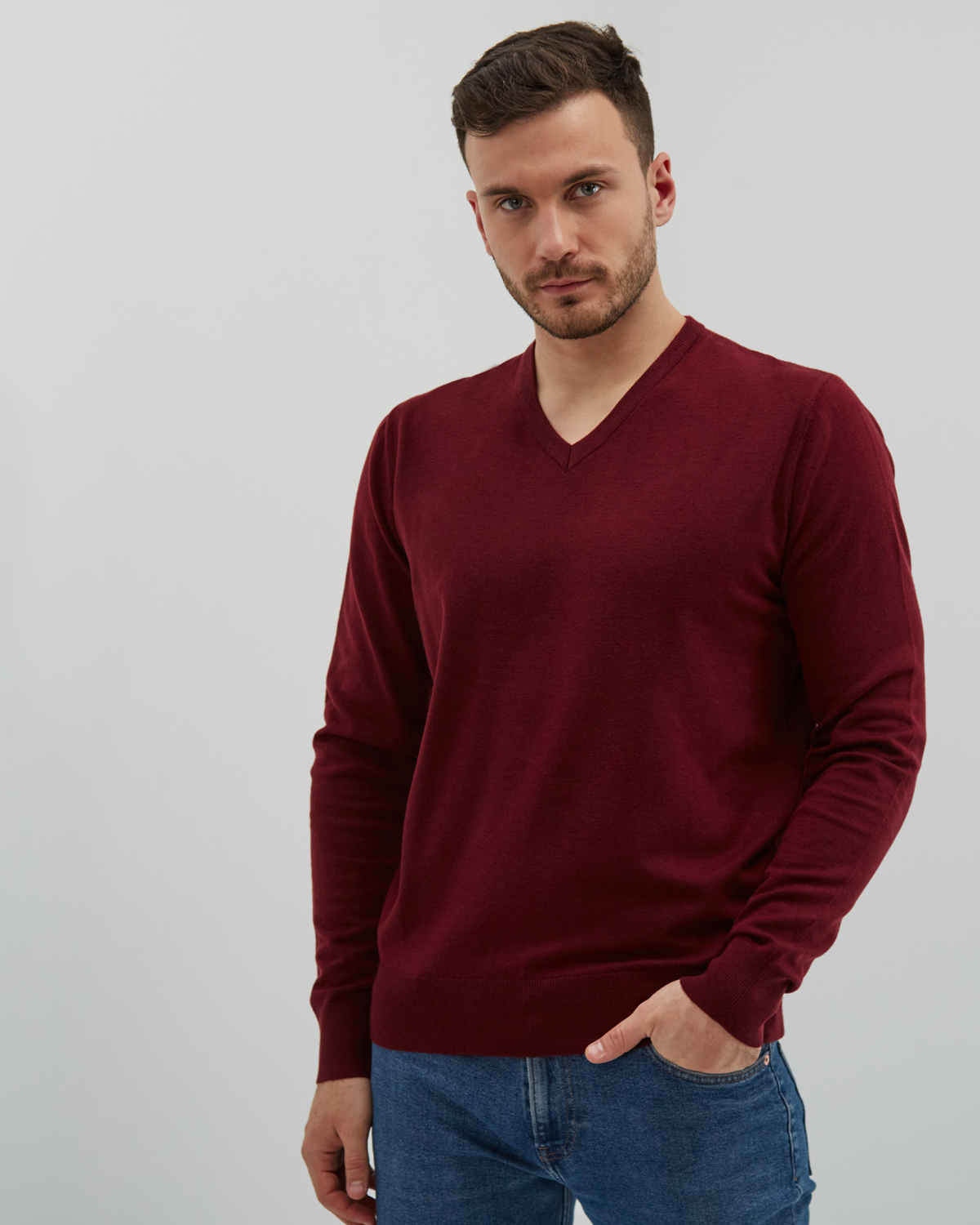 Пуловер мужской MANAFOFF 8106 красный XXXL