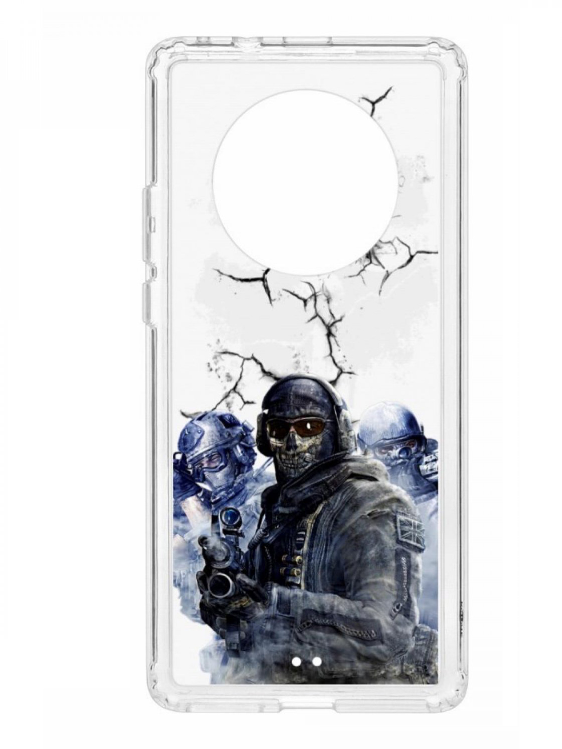 

Чехол для смартфона Huawei Mate 40 Pro КRUЧЕ Print прозрачный с принтом, Синий