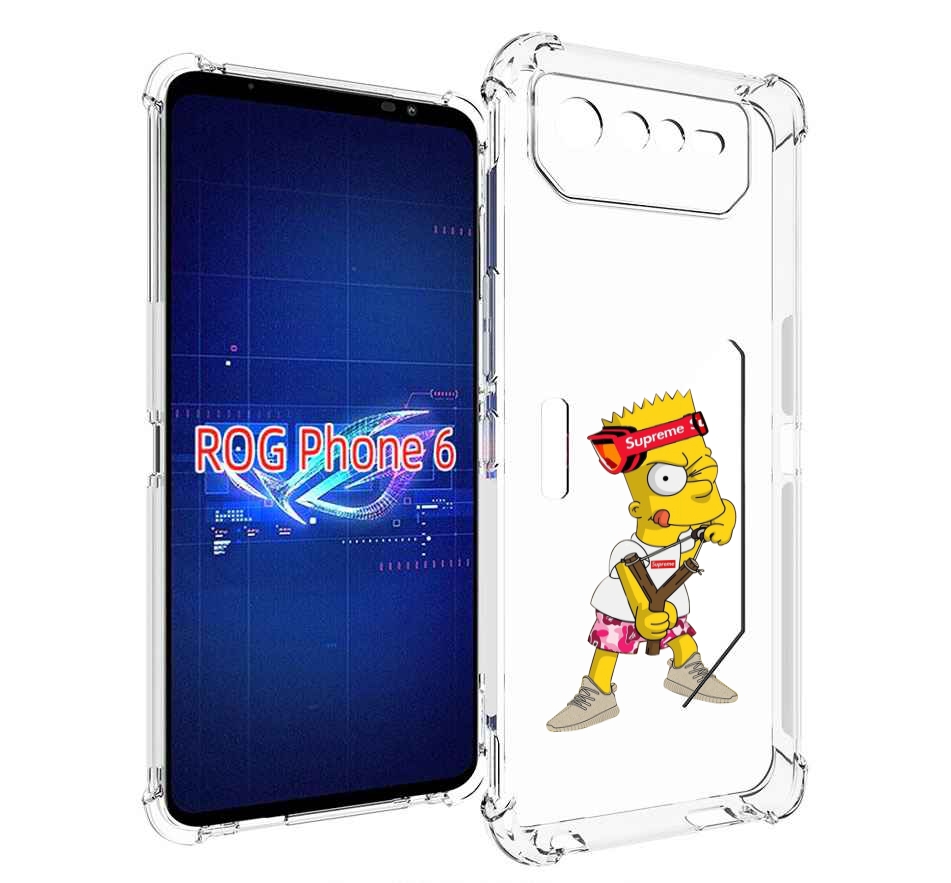Чехол MyPads модный-барт-симпсон для Asus ROG Phone 6