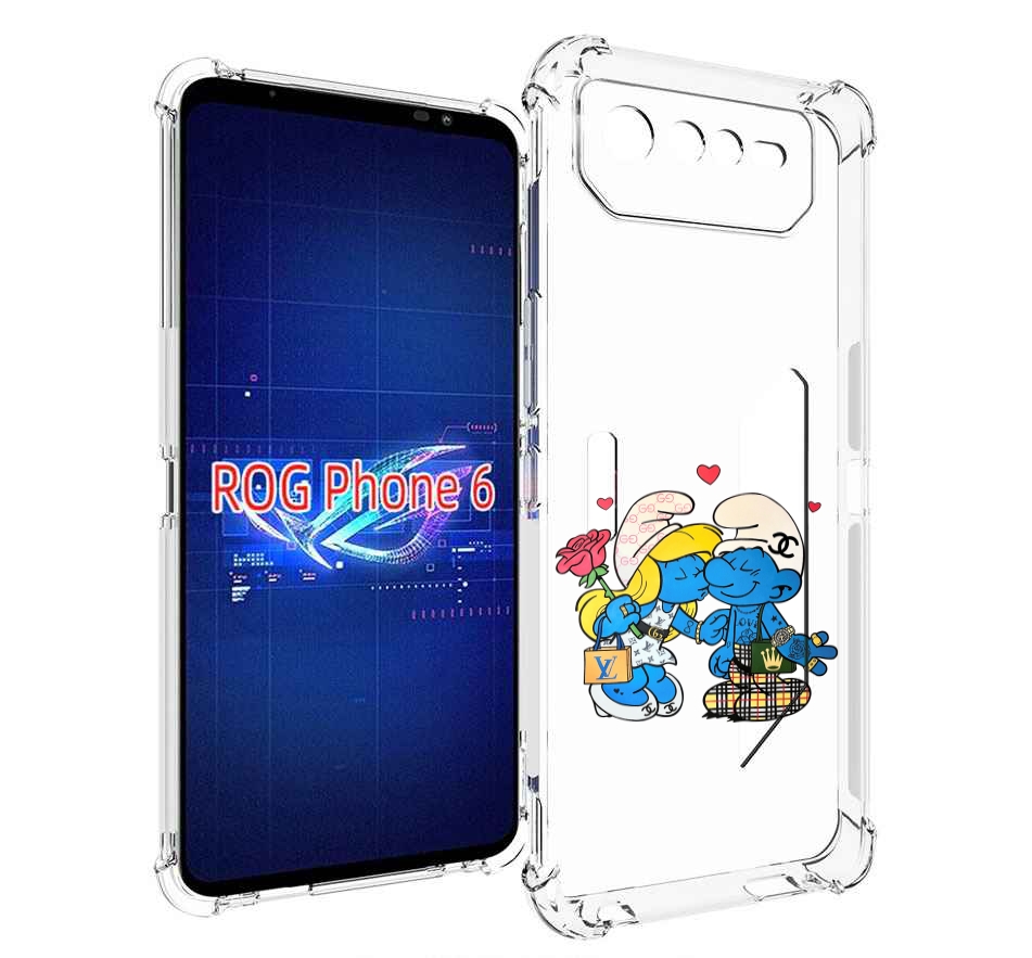 

Чехол MyPads модные-смурфики для Asus ROG Phone 6, Прозрачный, Tocco