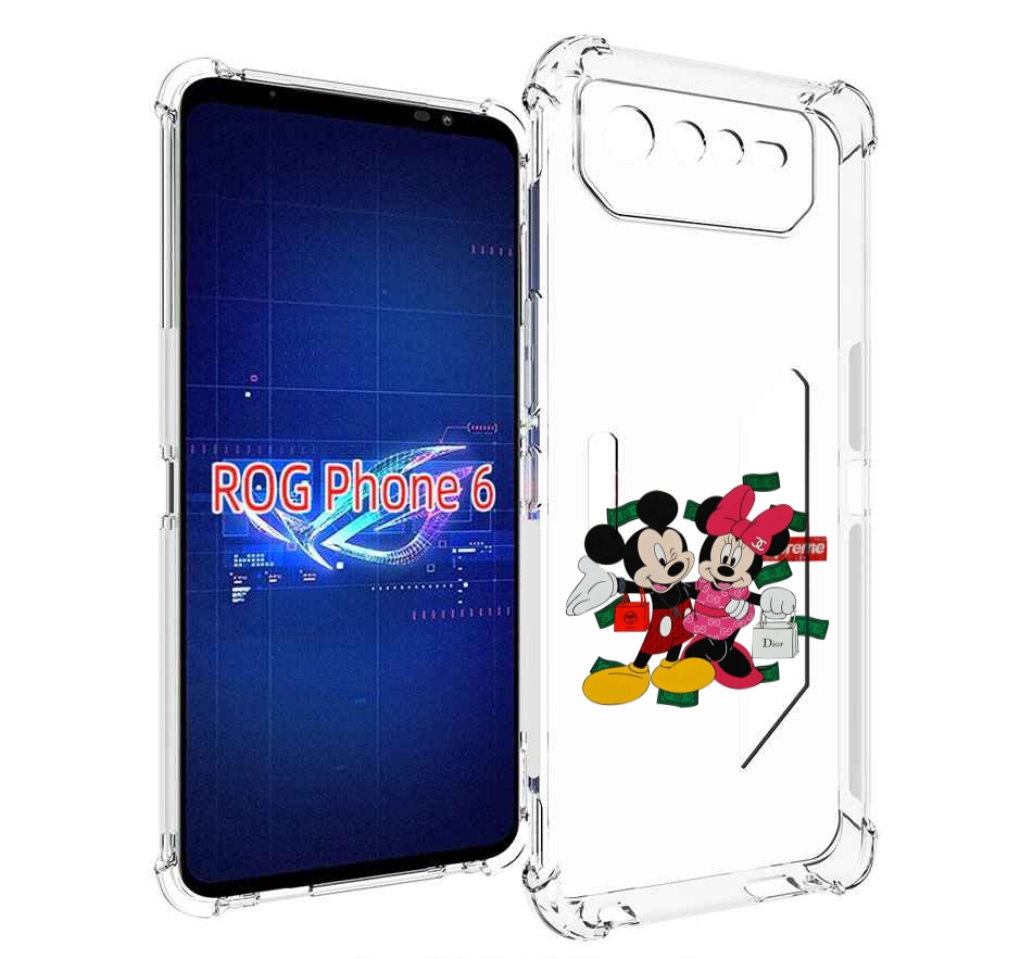 

Чехол MyPads модные-микки-маус детский для Asus ROG Phone 6, Прозрачный, Tocco