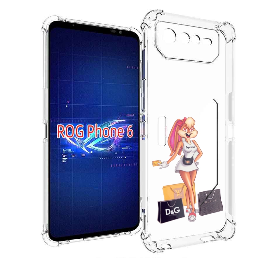 

Чехол MyPads модница-зайка женский для Asus ROG Phone 6, Прозрачный, Tocco