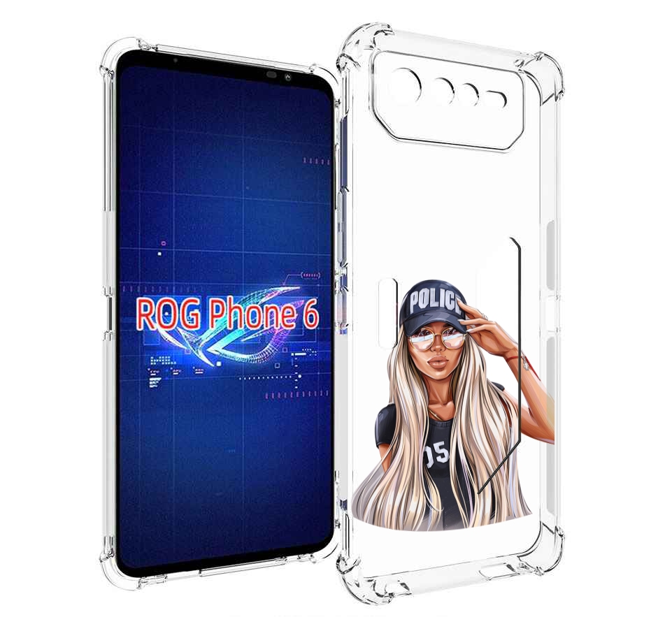 

Чехол MyPads модная-девушка-арт женский для Asus ROG Phone 6, Прозрачный, Tocco