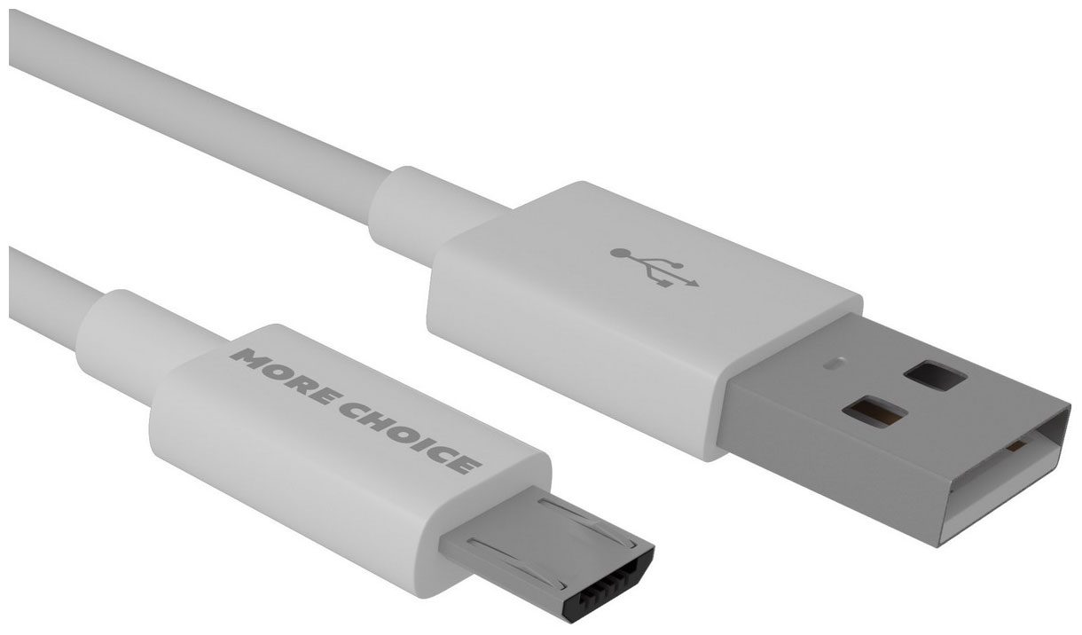 фото Кабель morechoice smart usb 3.0a для micro usb k42sm тре 1м (white) more choice